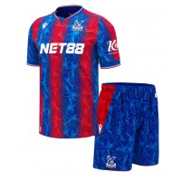 Camisa de Futebol Crystal Palace Equipamento Principal Infantil 2024-25 Manga Curta (+ Calças curtas)